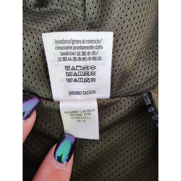 Pink Victoria Secret Anorak Olive Green Rain Jacket with Hood Size M - Picture 8 of 9